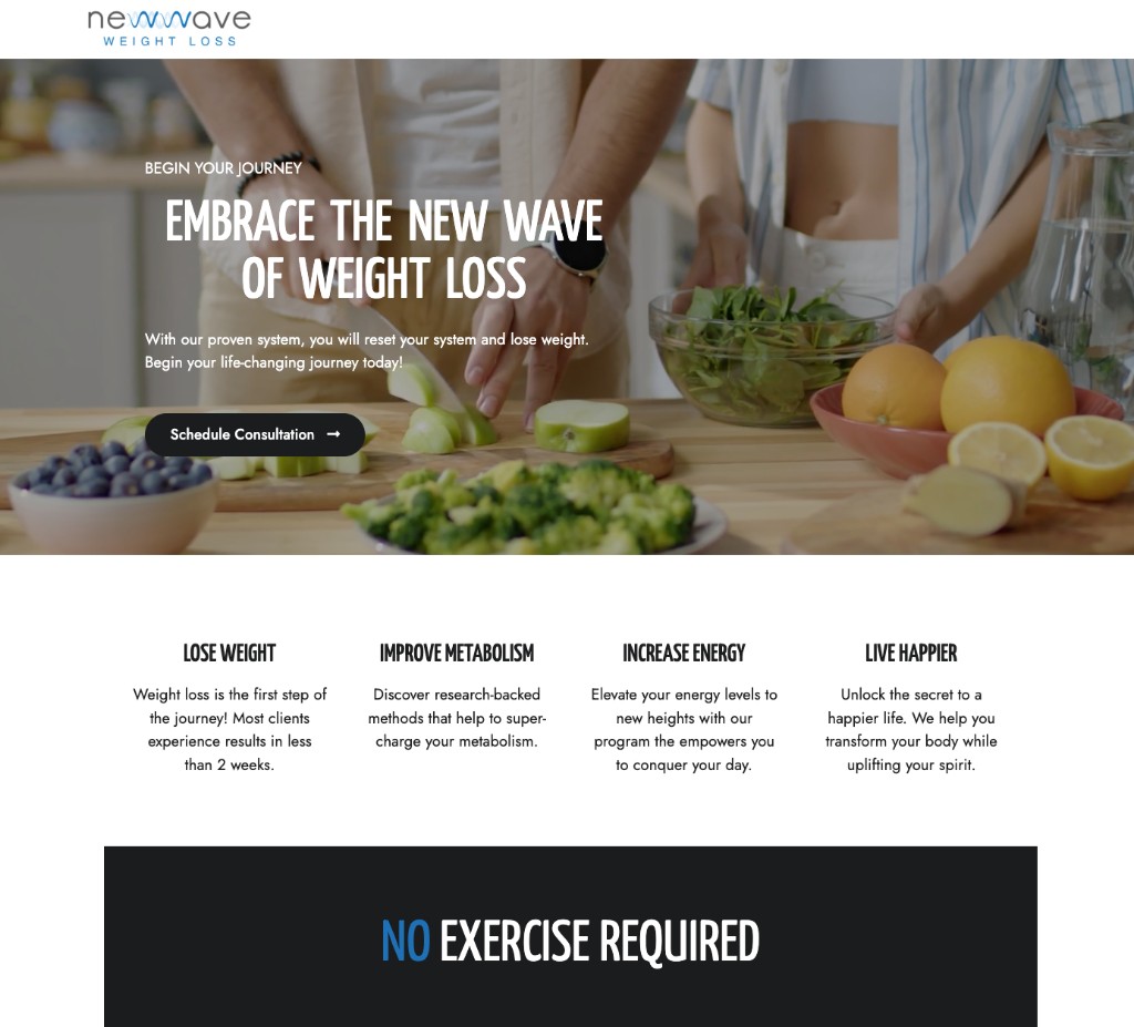 New Wave Weight Loss website